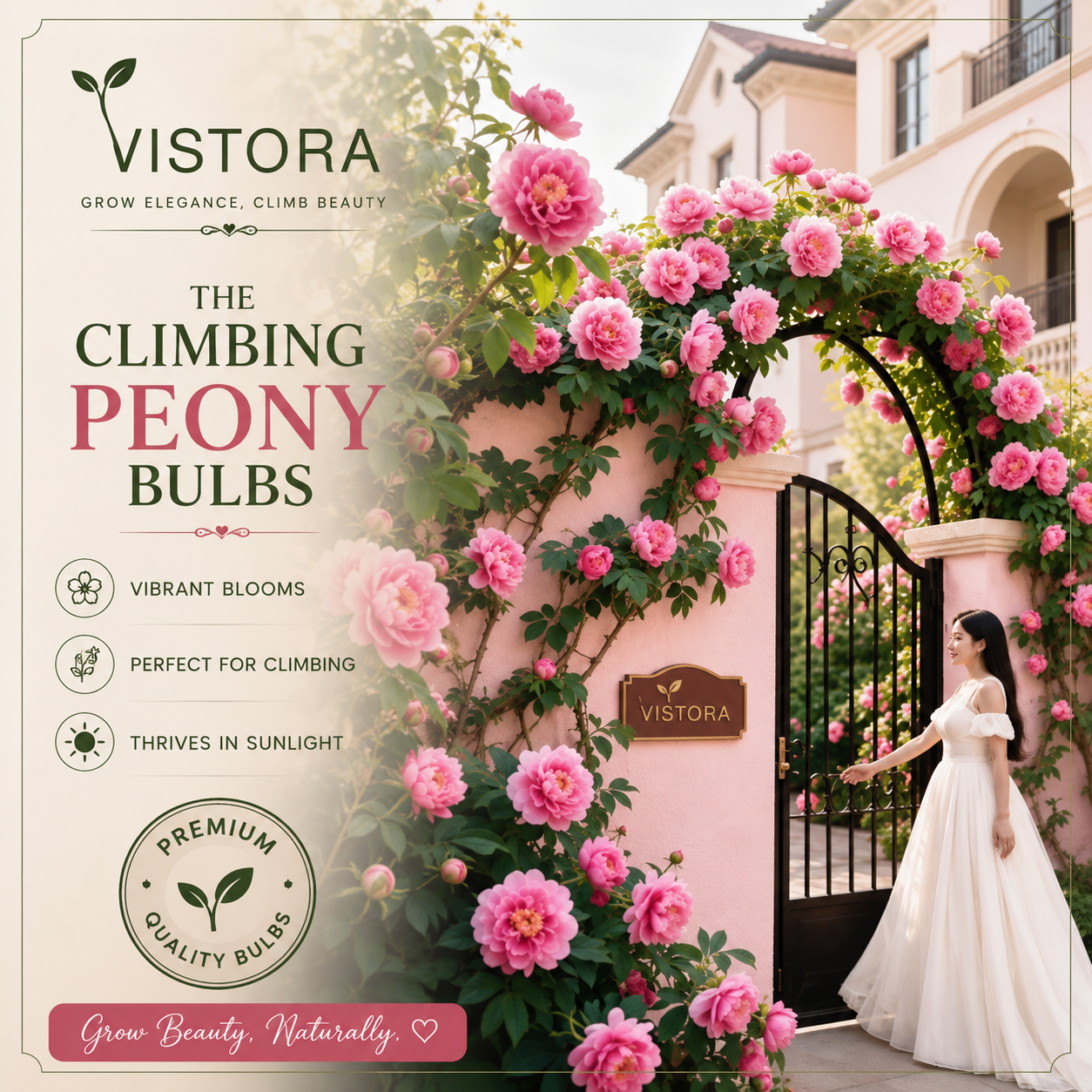 🌸 Rare Climbing Peony Bulbs🪴Big Full Blooms, Cold Hardy Perennial, Easy to Grow Garden Favorite🔥Buy 6 Get 6 Free Bulbs🔥