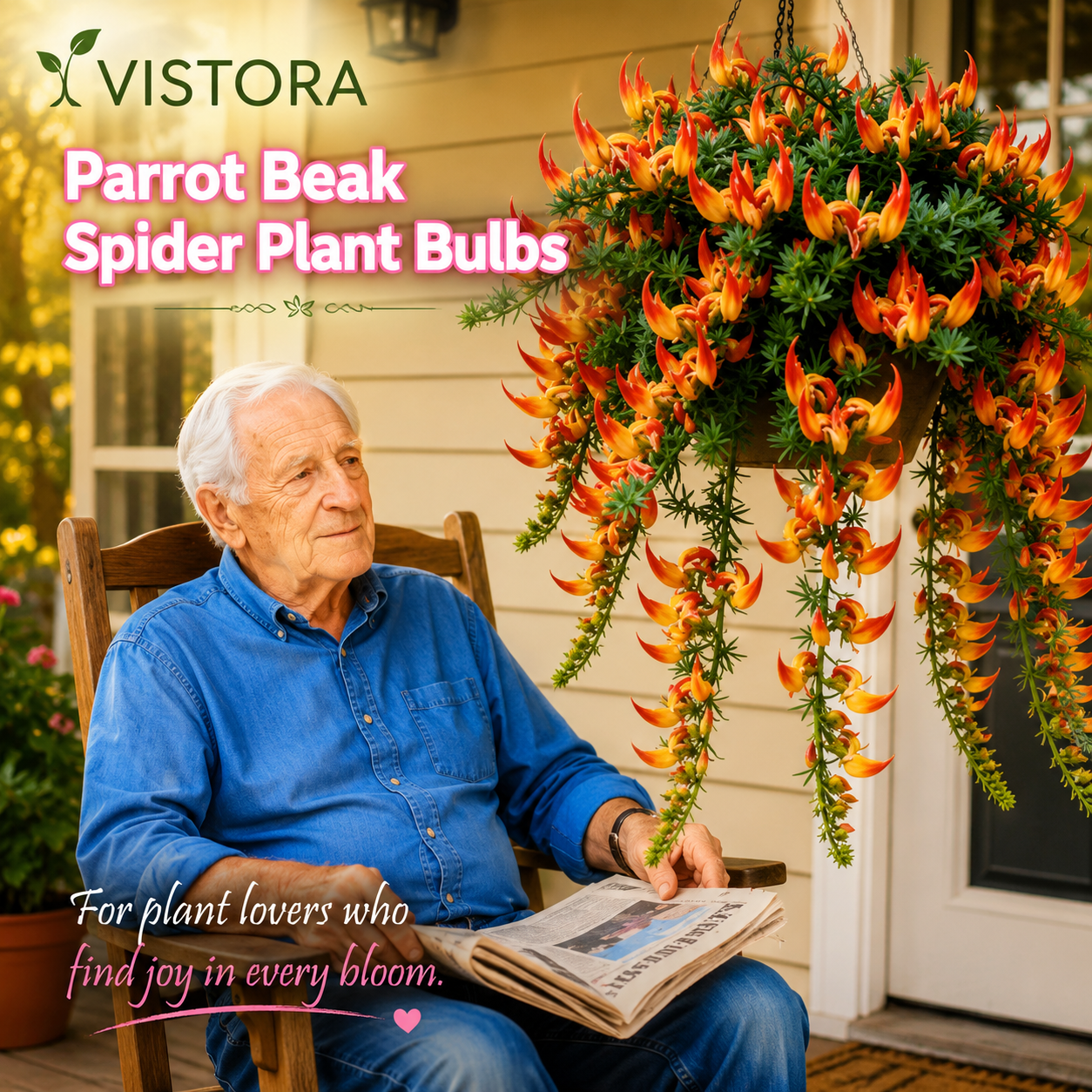 🪴🦜PARROTBEAK SPIDER PLANT BULBS - 🔥 BLOOMS FOR UP TO 300 DAYS A YEAR! 🦜Buy 6 Get 6 Free Bulbs🦜
