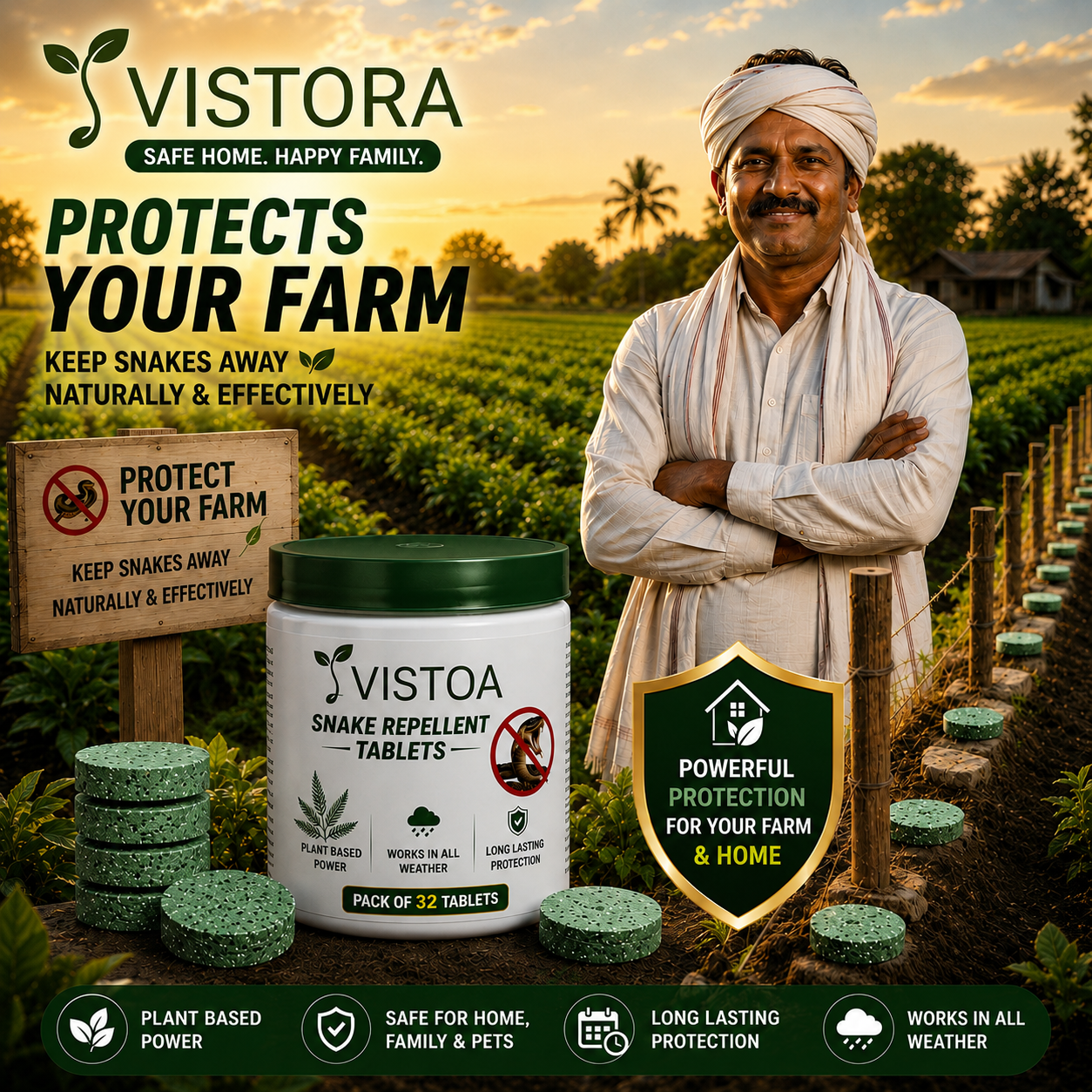💥Powerful Protection Snake Repellent Tablets for Home, Farm & Garden | Instant Action Formula🔥Buy 1 Get 1 Free🔥