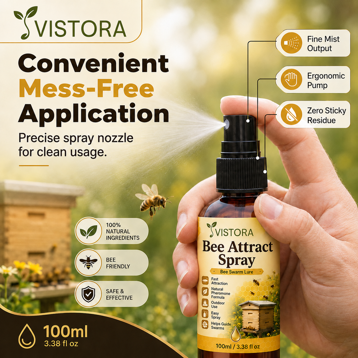 🐝Monsoon Limited-Time 50% OFF🐝Natural Outdoor Bee Attractant Spray🐝Buy 1 Get 1 Free🐝
