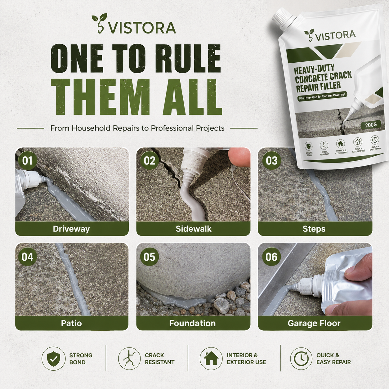 ⏰Limited Sale 49% OFF 🌿💧Heavy-Duty Concrete Crack Repair Adhesive 💧Buy 1 Get 1 free💧