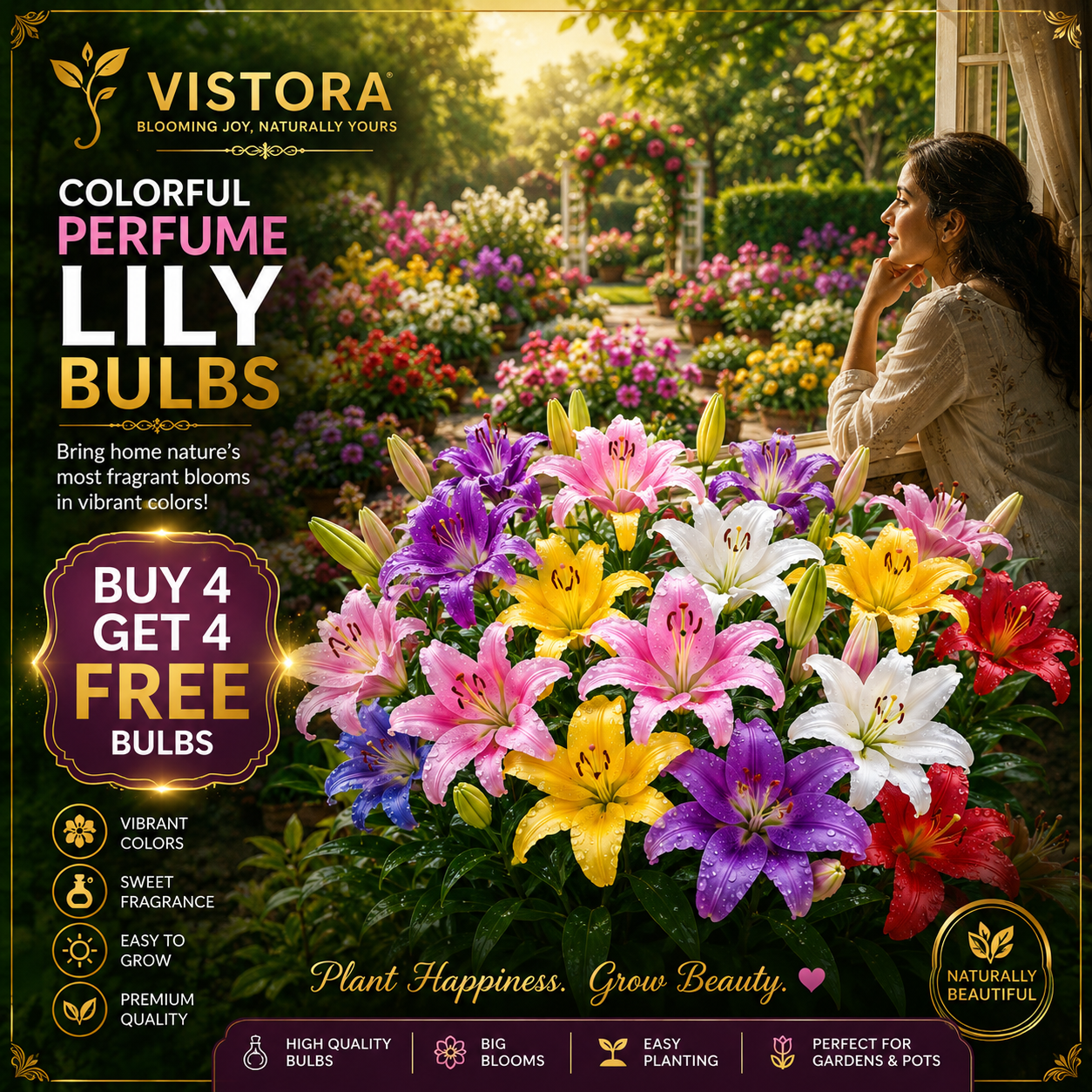 🌺COLORFUL PERFUME LILY BULBS—FRESH AND SWEET | 🔥Buy 4 Get 4 Free Bulbs🔥