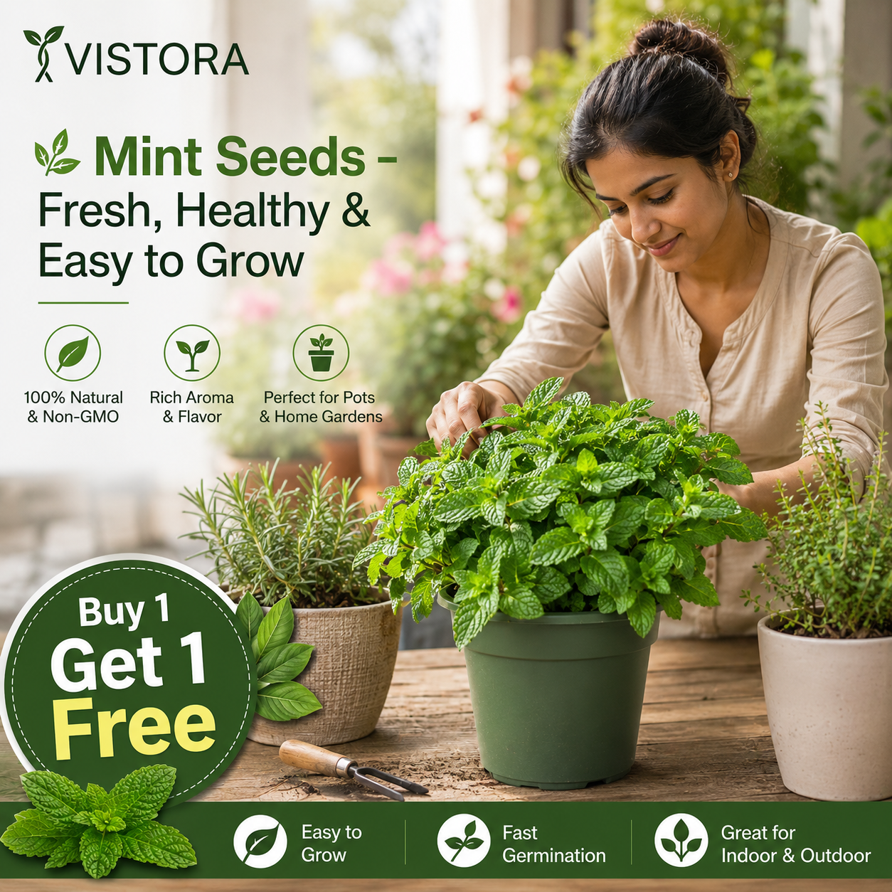 🌿 Mint Seeds – Fresh, Healthy & Easy to Grow | 🔥Buy 1 Get 1 Free🔥