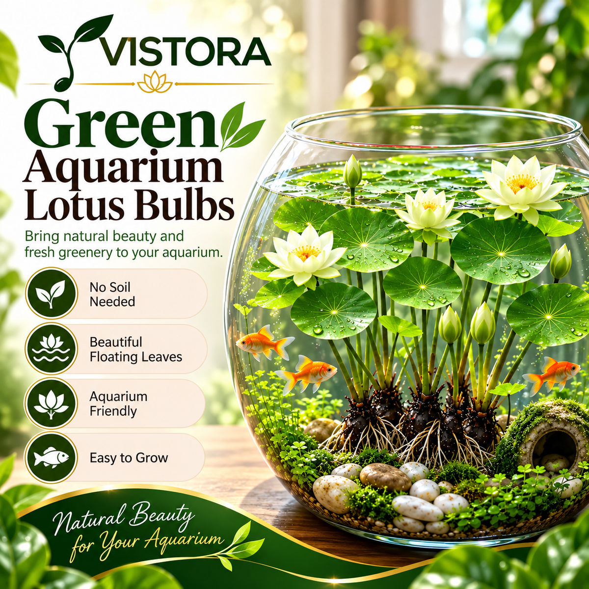 🐟 RED AQUARIUM LOTUS ROOTS BULBS🌿 TURN YOUR AQUARIUM INTO A LIVING GARDEN🌿✨ Buy 4 Get 4 Free Bulbs ✨