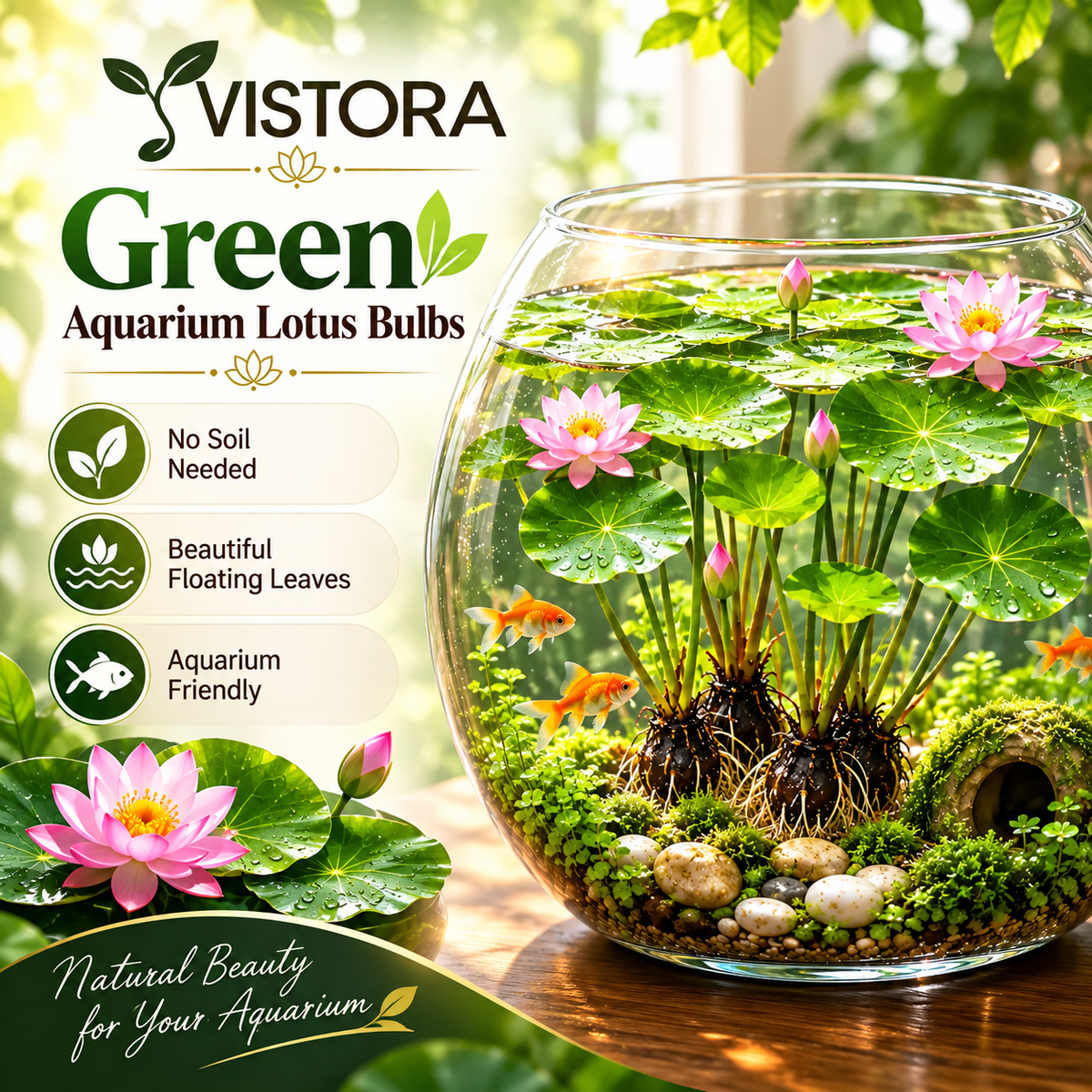 🐟 RED AQUARIUM LOTUS ROOTS BULBS🌿 TURN YOUR AQUARIUM INTO A LIVING GARDEN🌿✨ Buy 4 Get 4 Free Bulbs ✨