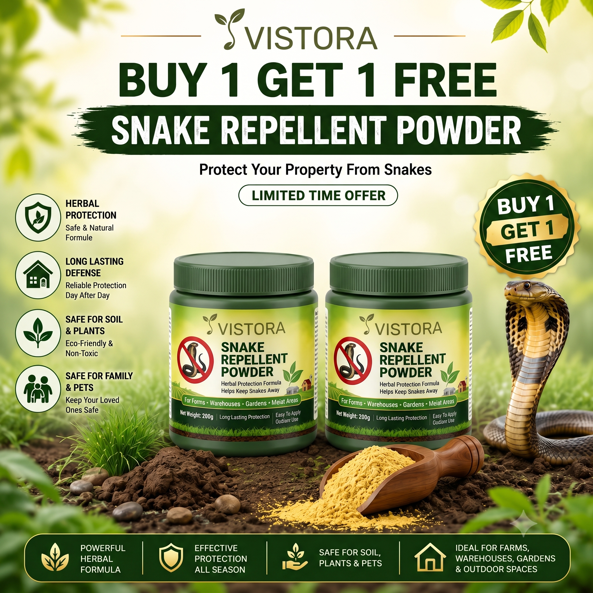 🥰HOT SALE 49% OFF🥰🐍Snake Repellent Powder🐍 Buy 1 Get 1 Free🐍